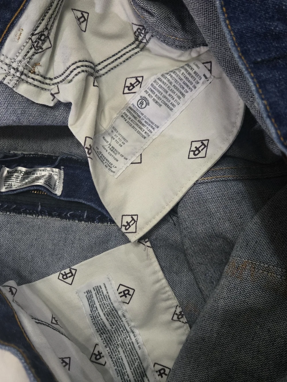 Wrangler FR Men's Dark Blue Denim Work Jeans